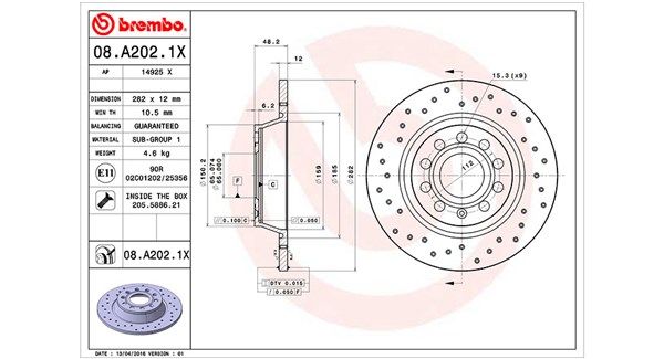 MAGNETI MARELLI Тормозной диск 360406060802